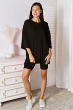 Load image into Gallery viewer, Basic Bae Full Size Soft Rayon Three-Quarter Sleeve Top and Shorts Set