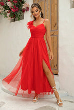 Load image into Gallery viewer, Asymmetrical Ruched Slit Dress