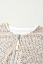 Load image into Gallery viewer, Sequin Zip Up Long Sleeve Jacket