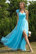Load image into Gallery viewer, Asymmetrical Ruched Slit Dress