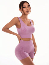Load image into Gallery viewer, Scoop Neck Wide Strap Top and Shorts Active Set