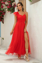 Load image into Gallery viewer, Asymmetrical Ruched Slit Dress