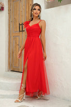 Load image into Gallery viewer, Asymmetrical Ruched Slit Dress