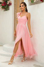 Load image into Gallery viewer, Asymmetrical Ruched Slit Dress