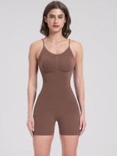 Load image into Gallery viewer, Scoop Neck Spaghetti Strap Active Romper
