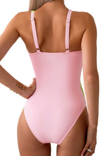 Load image into Gallery viewer, Cutout Contrast Sleeveless One-Piece Swimwear
