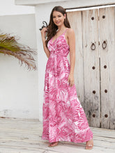 Load image into Gallery viewer, Printed Surplice Spaghetti Strap Dress
