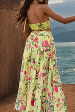 Load image into Gallery viewer, Backless Printed Plunge Sleeveless Dress
