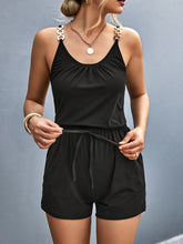 Load image into Gallery viewer, Scoop Neck Romper with Pockets
