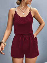 Load image into Gallery viewer, Scoop Neck Romper with Pockets
