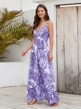 Load image into Gallery viewer, Printed Surplice Spaghetti Strap Dress
