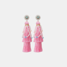 Load image into Gallery viewer, Layered Rice Bead Tassel Earrings
