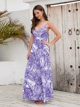 Load image into Gallery viewer, Printed Surplice Spaghetti Strap Dress
