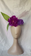 Load and play video in Gallery viewer, Countess Violet Fascinator
