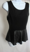 Load image into Gallery viewer, Black faux leather top
