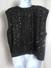 Load image into Gallery viewer, Noir Sequin Embellished Vest
