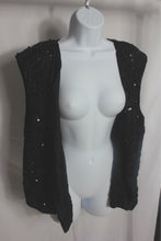 Load image into Gallery viewer, Noir Sequin Embellished Vest
