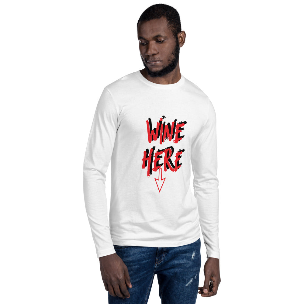 Wine Here Crew Shirt white