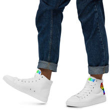 Load image into Gallery viewer, Pride Men’s high top canvas shoes
