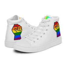 Load image into Gallery viewer, Pride Men’s high top canvas shoes
