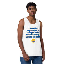 Load image into Gallery viewer, Juneteenth Holiday Men’s premium tank top
