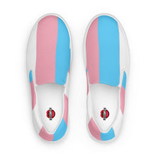 Load image into Gallery viewer, Trans Pride slip-on canvas shoes
