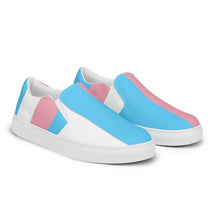 Load image into Gallery viewer, Trans Pride slip-on canvas shoes
